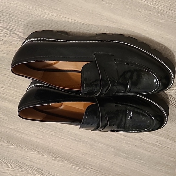 🖤 Franco Sarto Bazel Platform Lug Sole‎ Loafers Size 13 Euc - Picture 7 of 14